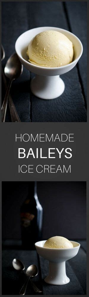 Homemade Baileys Ice Cream In A Bowl With Spoons
