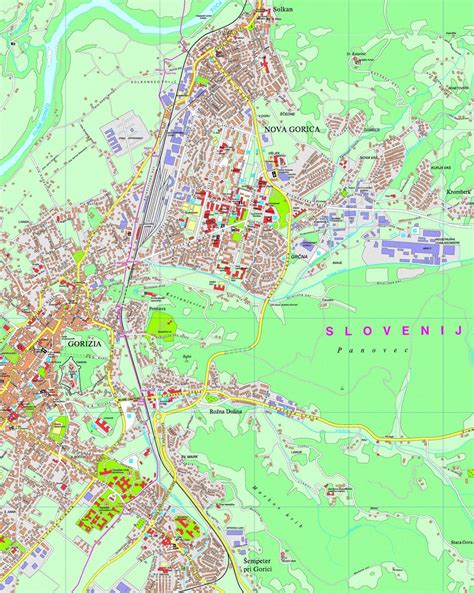 Map Of Nova Gorica Slovenia Nova Gorica Mappery