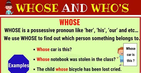 Whose Vs Who S What S The Difference My English Tutors