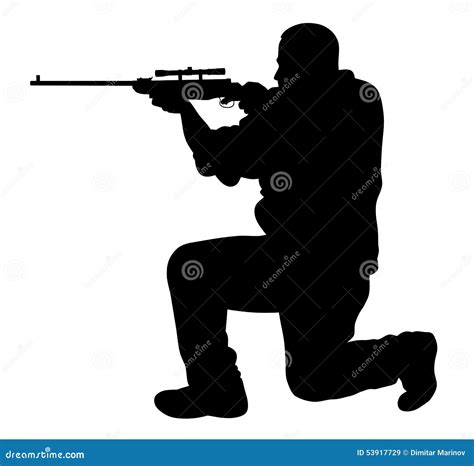 Shooter Stock Vector Illustration Of Pistol Sniper 53917729
