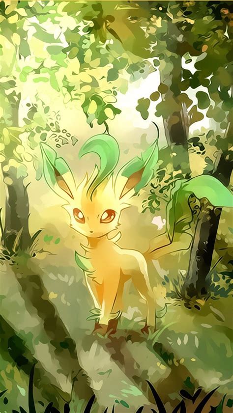 Leafeon Admiring The Sunshine As It Brightly Shines Through The Leaves