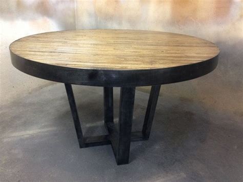 48 Industrial Rustic Round Dining Table By Metaltreefurniture Rustic
