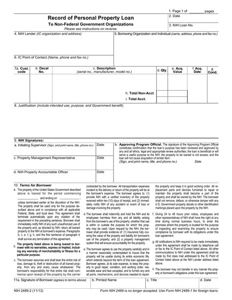 Form Nih 2489 2 Fill Out Sign Online And Download Fillable Pdf