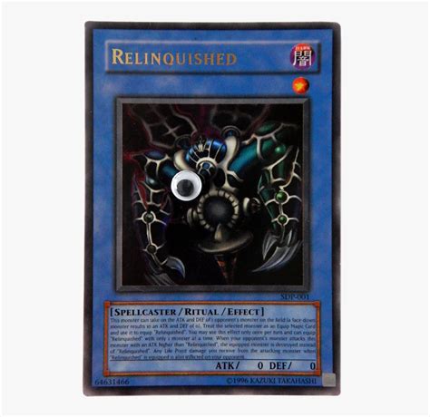 Relinquished With Googly Eyes Yugioh Relinquished Card Hd Png