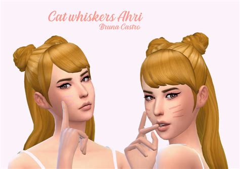 Bruna Castro Cat Whiskers Ahri Recolor The Sims 4 Bruna Castro