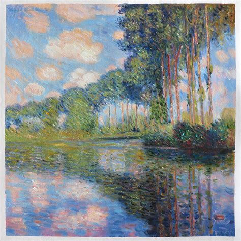 Poplars On The Banks Of The River Epte Claude Monet Hand Painted Oil