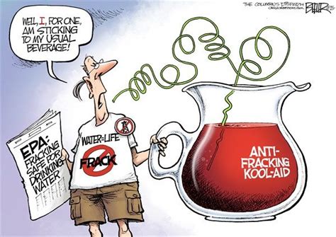 Cartoon Anti Fracking Kool Aid