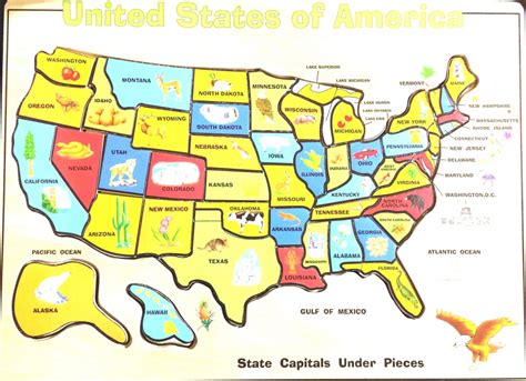 Usa Map Puzzle In Printable Us State World Maps New On And 6 2 Inside