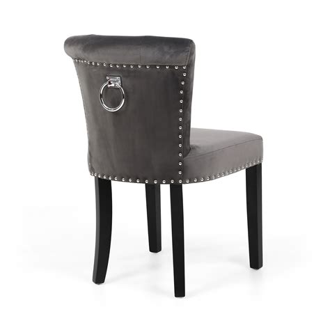 Get free shipping on qualified velvet dining chairs or buy online pick up in store today in the furniture department. Sandringham Brushed Grey Velvet Dining Chair & Pull Handle Knocker