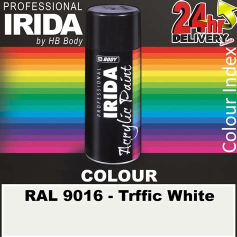 Hb Body Irida Ral Traffic White Professional Aerosol Spray Paint