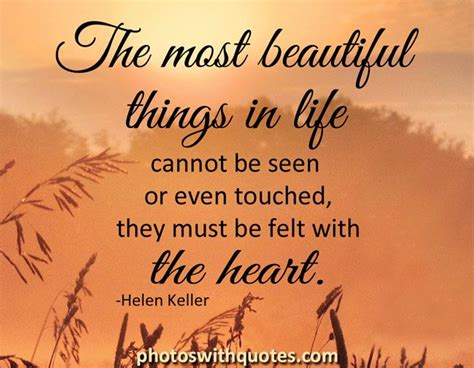 The Most Beautiful Things In Life Cannot Be Seen Or Even Touched They