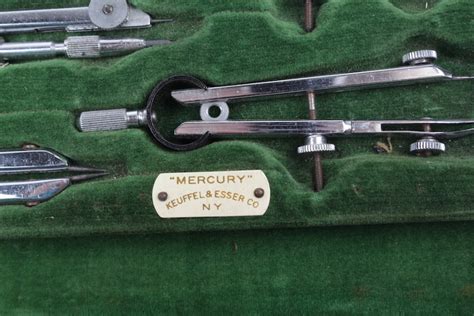 Vintage Keuffel And Esser Co Mercury Drafting Tool Kit Ebth