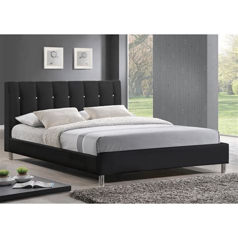 Baxton Studio Vino Modern Bed With Upholstered Platform Bed Multiple