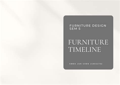 Furniture Design History From Antique To Modern On Behance