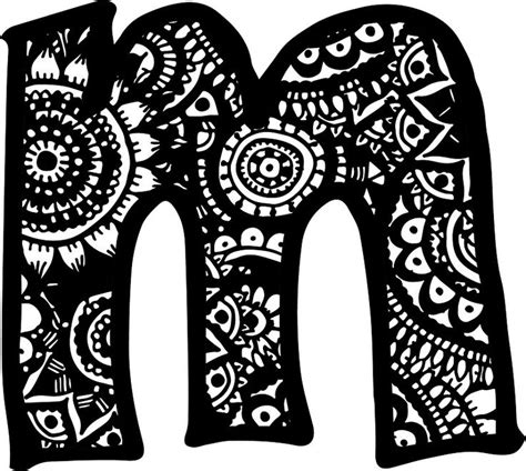 M Doodle Letter By Embati Doodle Lettering Doodles Stickers