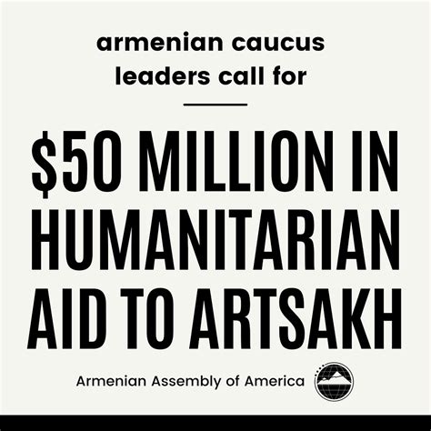 armenian caucus leaders urge 50 million in humanitarian assistance to artsakh