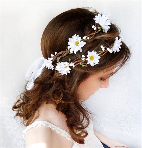 Flower Crown Wedding Daisy Headband Daisy Flower Crown Bridal
