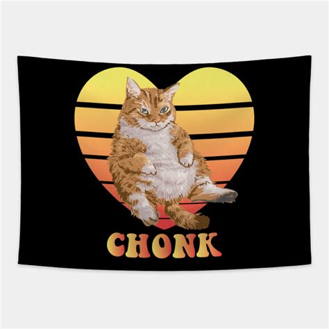 Funny Chonk Scale Cat Meme Memes Chonk Cat Tapestry Teepublic