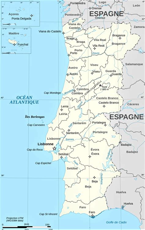 Mapa De Portugal Pol Tico F Sico Grande Para Imprimir