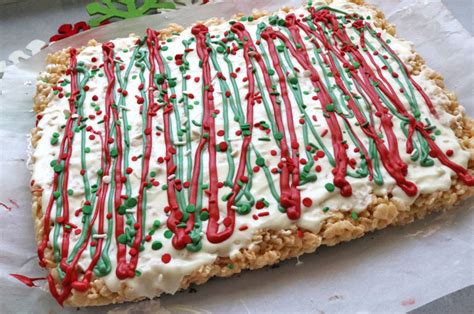 This post may contain affiliate links. Christmas Brownie Rice Krispie Treats - Two Sisters