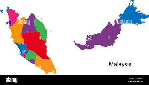 Malaysia Map Colour
