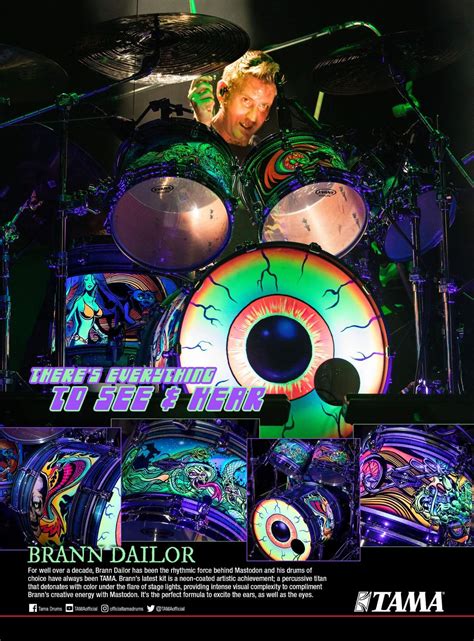 In game of thrones, he portrayed a wildling in the episode hardhome alongside his bandmates brent hinds and bill kelliher. Have you seen Brann Dailor's new custom kit? : drums