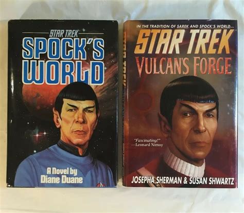 Star Trek Spock Vulcan Book Lot Of 2 Spocks World Vulcans Force