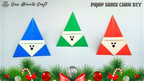Origami Christmas Santa Claus For Beginners How To Make An Easy