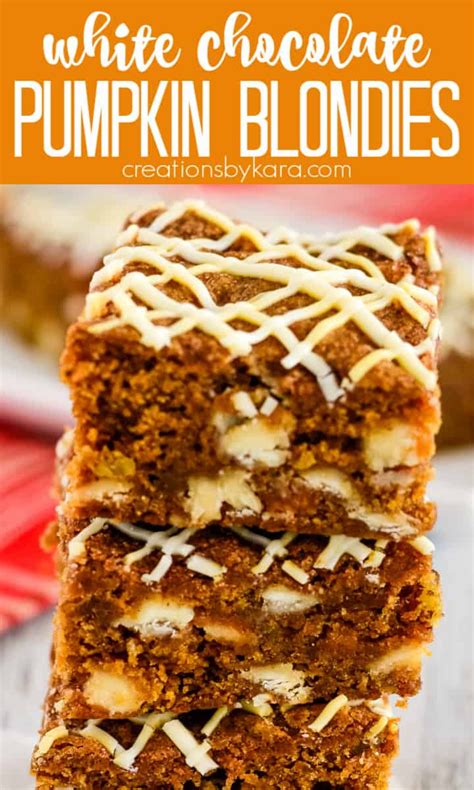 Pumpkin Blondies Recipe Pumpkin Cake Recipes Pumpkin Chocolate Chip