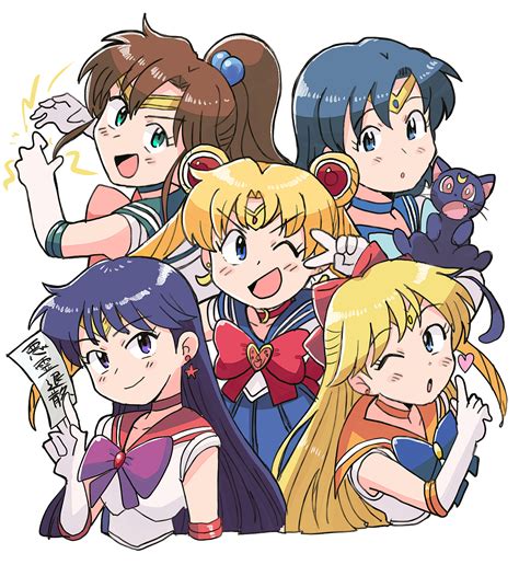 Tsukino Usagi Sailor Moon Mizuno Ami Aino Minako Hino Rei And 6