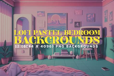 12 lofi style pastel vaporwave bedrooms afbeelding door hipfonts · creative fabrica