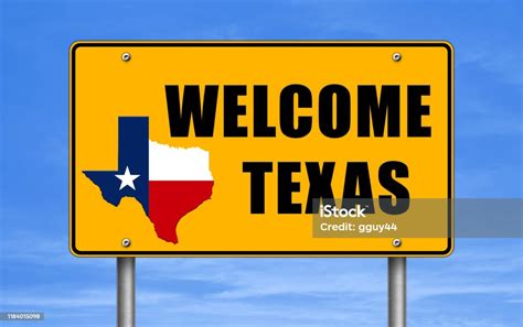 Welcome Texas Road Sign Message Stock Illustration Download Image Now