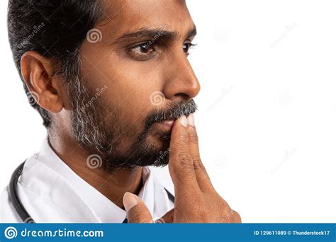 Close-up Doctor Thinking Gesture Stock Image - Image of decision ...