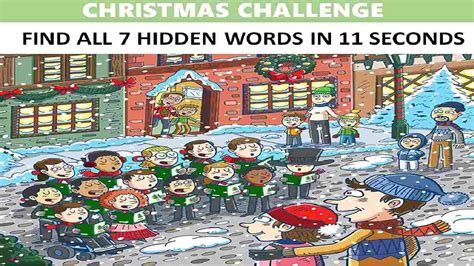 Picture Puzzle Take This Christmas Challenge Find All 7 Hidden Words