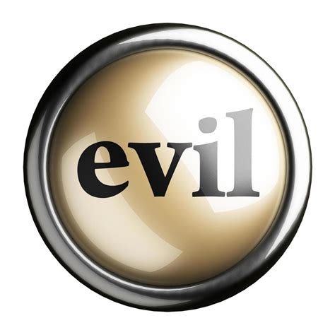 Evil Word On Isolated Button 6375681 Stock Photo At Vecteezy