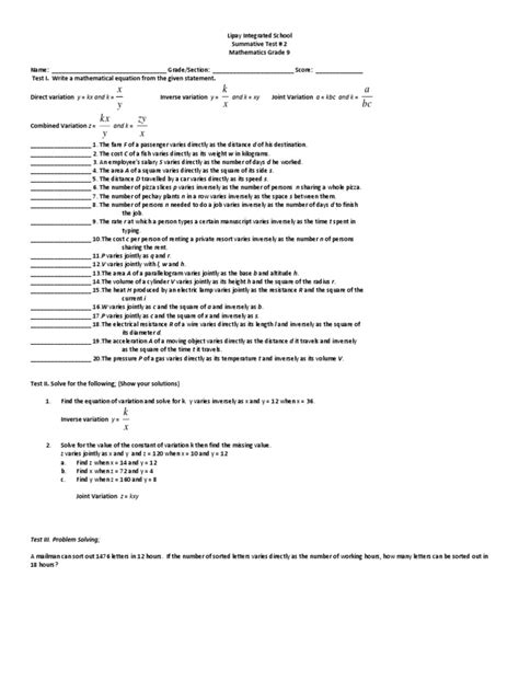 y x x k bc a and k xy joint variation a kbc and k pdf gases teaching mathematics