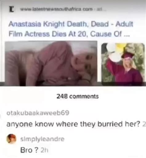 Wew Ntectreemonitnainecs Com Anastasia Knight Death Dead Adult Film Actress Dies At 20 Cause