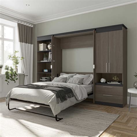 Orion Full Murphy Bed With Multifunctional Storage 119w Bestar