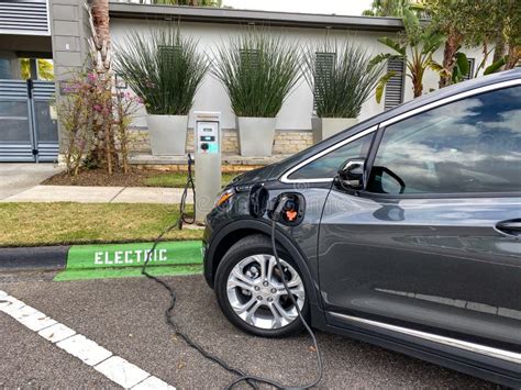 A Chevy Bolt Electric Vehicle Charging At A Free Public Charging