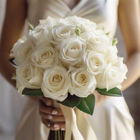 Beautiful White Rose Bridesmaids Bouquets Fresh Flowers Globalrose