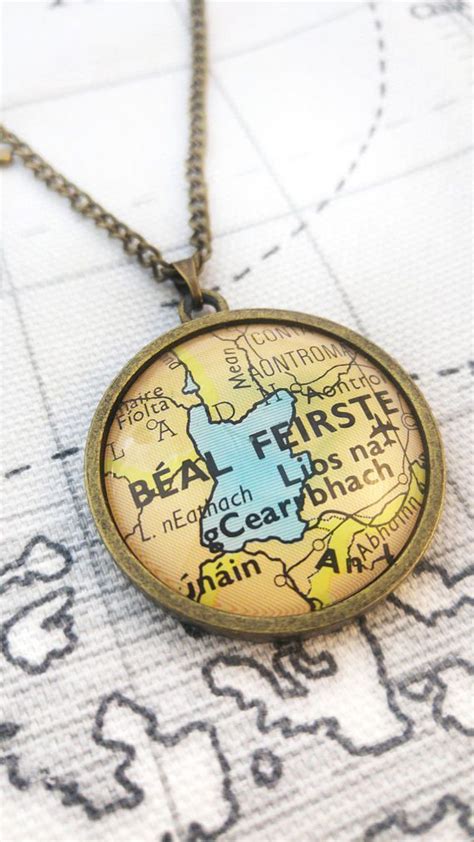 Maybe you would like to learn more about one of these? Béal Feirste Belfast Map Pendant in Irish Gaeilige ...