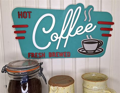 Products Mid Century Modern Retro Diner Coffee Shop Sign Mid Century