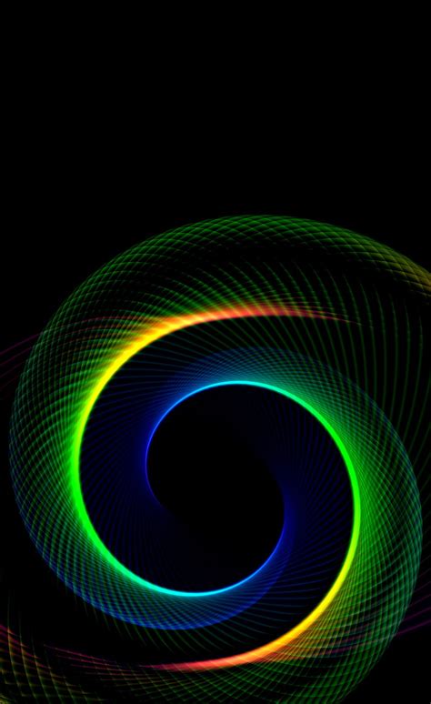 Spiral Fractal Colors Abstract Rainbows Colours Endless Hd Phone