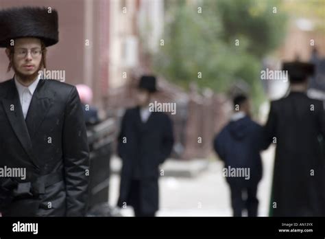 Hasidic Jews Last Day Of Sukkoth Williamsburg Brooklyn Nyc New York