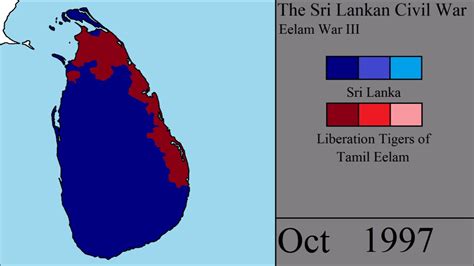 The Sri Lankan Civil War Every Month Youtube