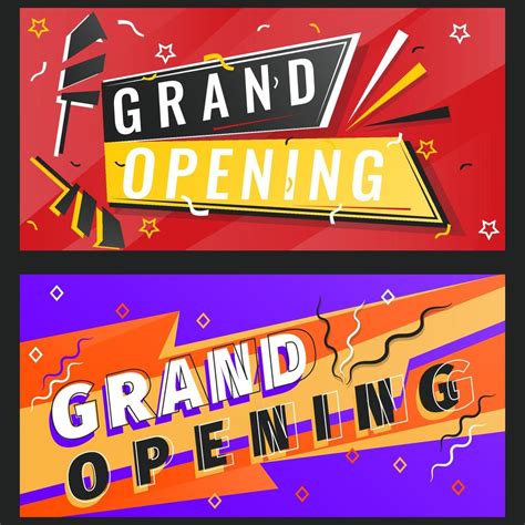 Vector Illustration Grand Opening Banner Template Colorful 4984708