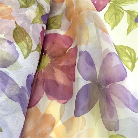 Floral Printed Sheer Voile Fabric 100 Polyester 118 Wide 479yd