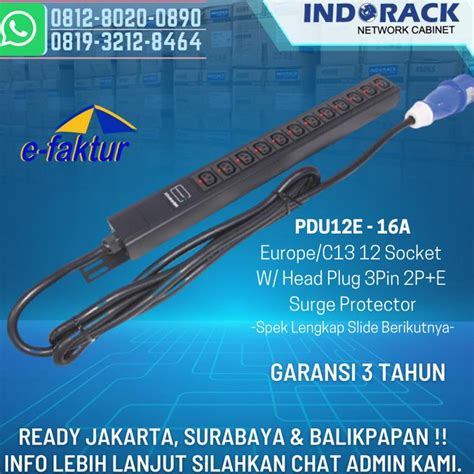 Jual Indorack Pdu 12 Outlet Colokan Indo C13 C14 Stop Kontak Rack