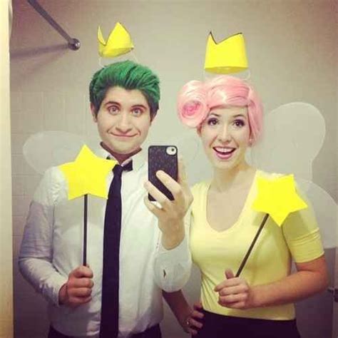 Cosmo was working at a fairy diner when he first met wanda and they were soon married after. Cosmo & Wanda (Fairly Odd Parents) | Couple halloween costumes, Couple halloween, Cute halloween