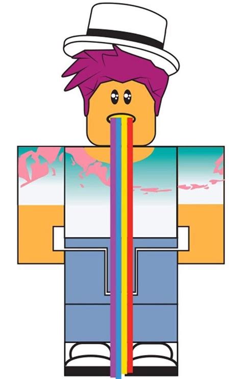 Roblox Robloxian Billboard Guy Rainbow Barf Face Virtual Item Code